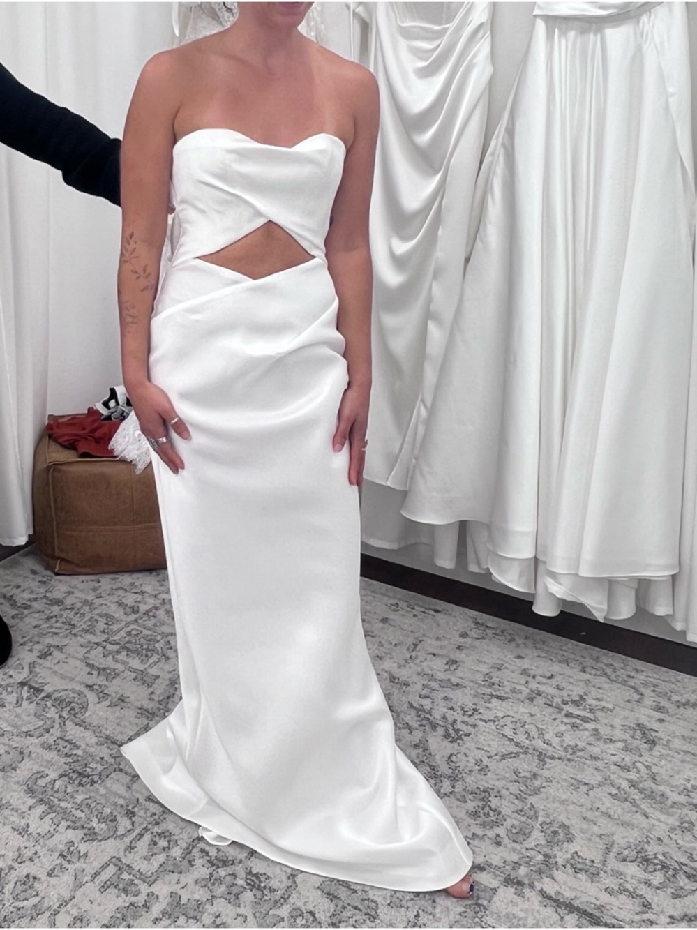 Wedding / Rehearsal Dress - Grace Loves Lace White Strapless Satin Gown